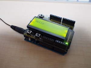 Arduino上にLCDシールド