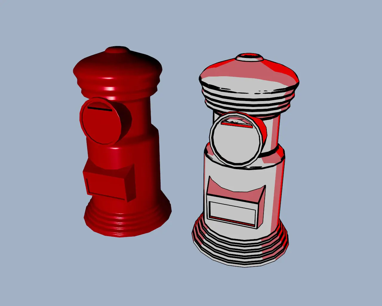 The example of the rendering result.