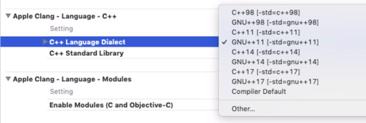 C++ Language Dialect