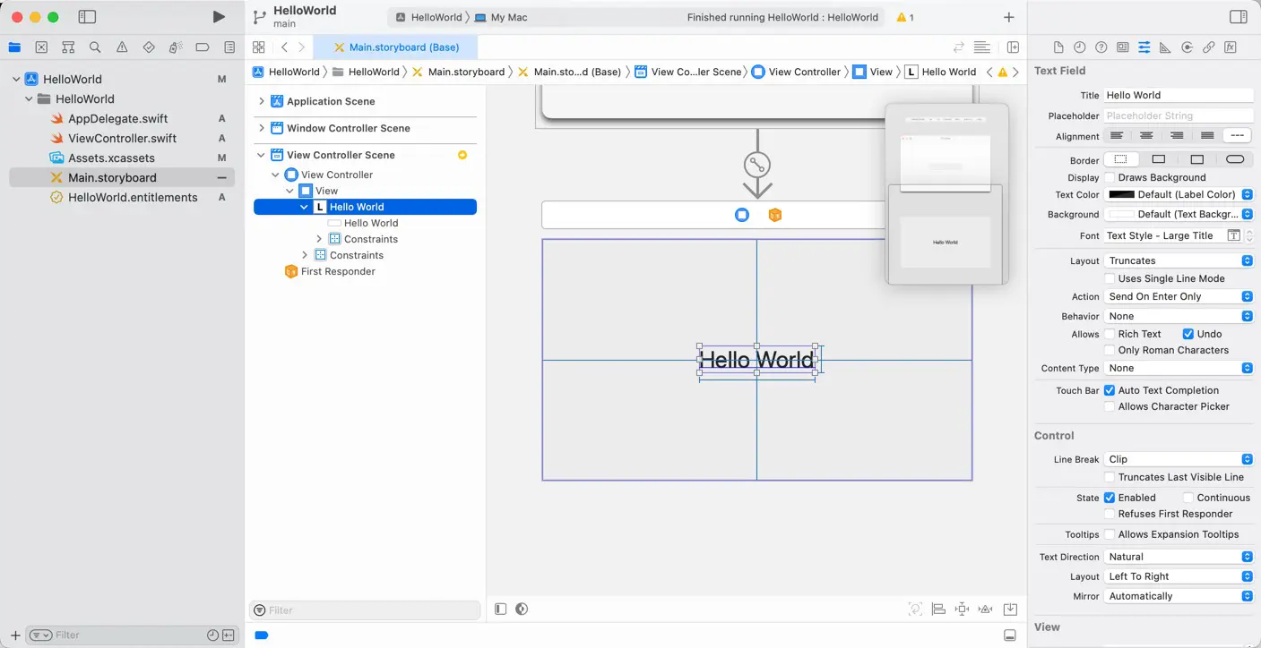 Valid auto layout is set