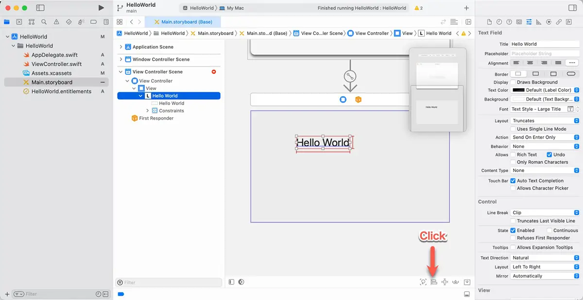 Click the new alignment constraints button