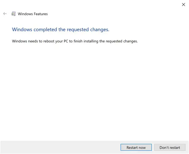 Installation is completed