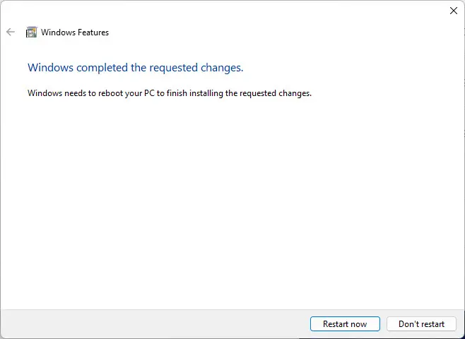 Installation is completed