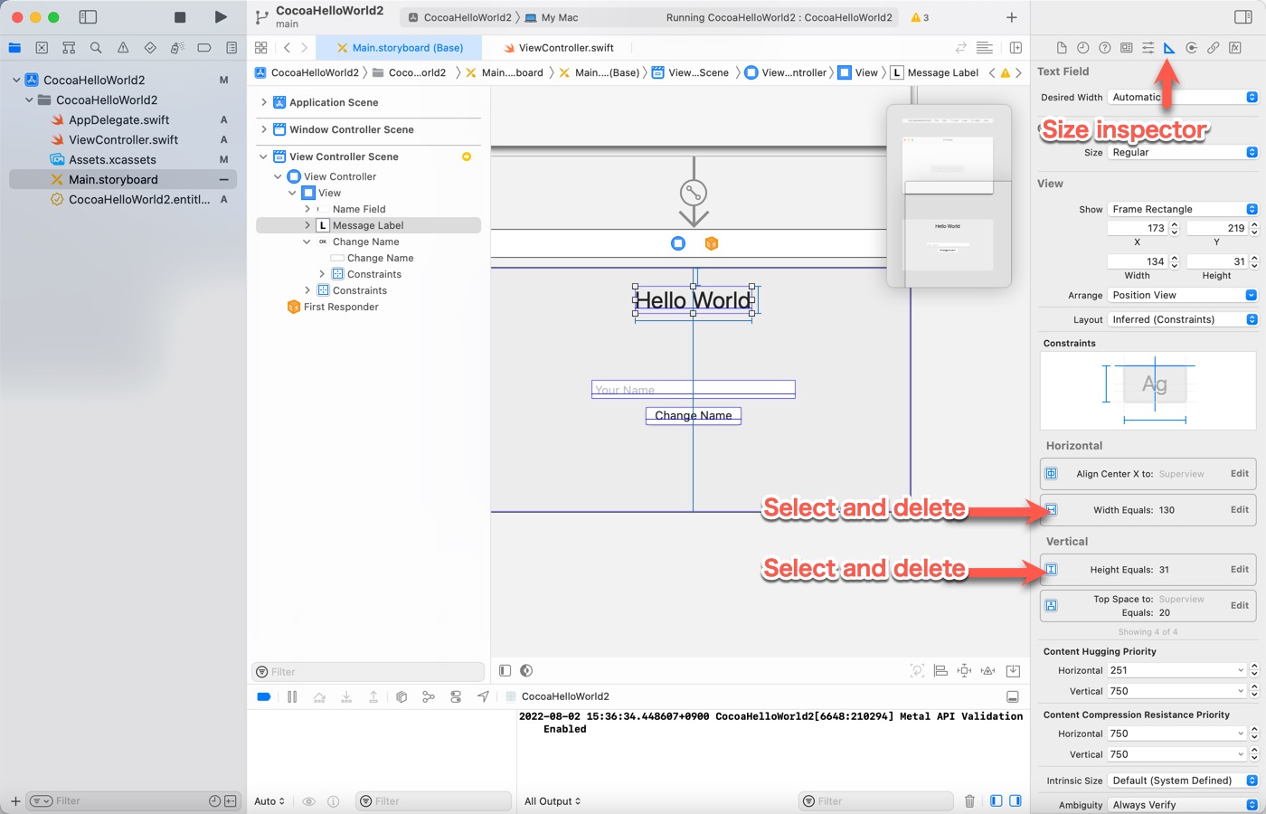 Remove width and height constrains